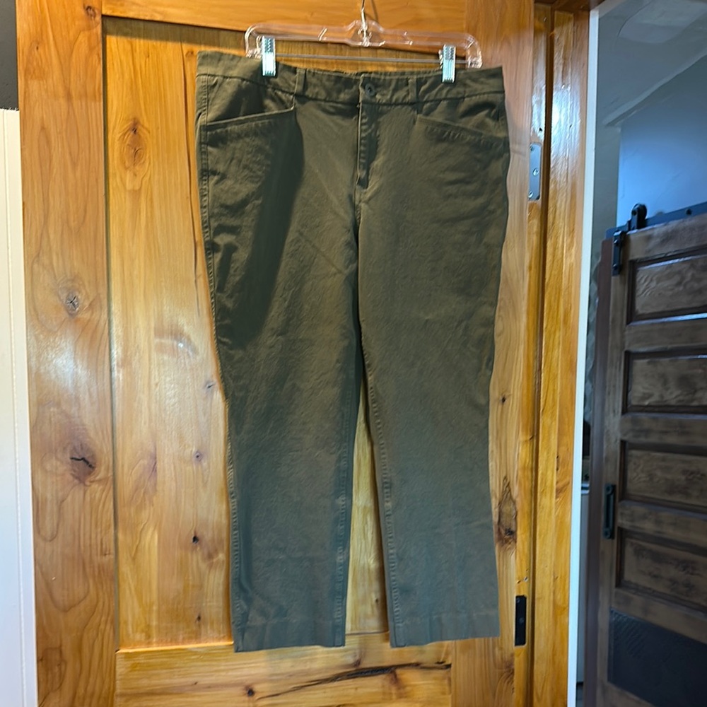 Banana Republic Factory Green Ankle Cropped Pants